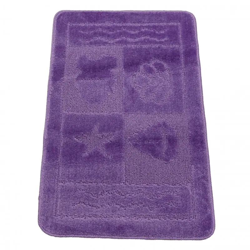 Antypoślizgowy dywanik łazienkowy 50x80 pojedynczy fioletowy